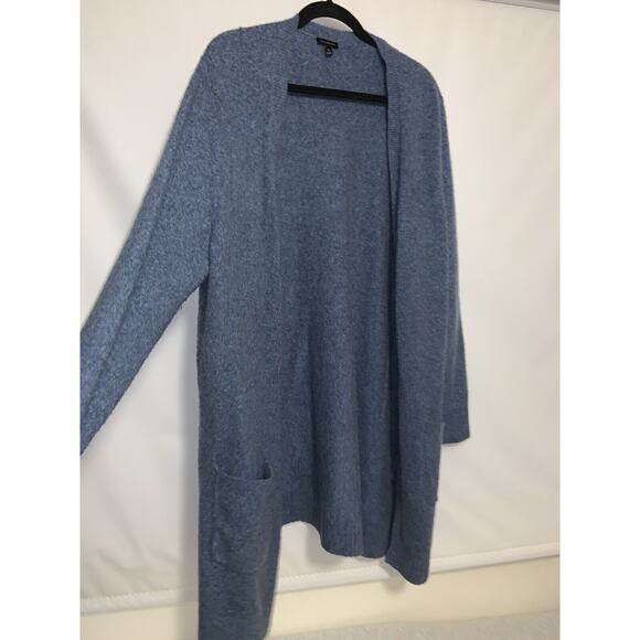 Talbots Blue Fabric Blend Open Front Knit Cardigan Sweater Size Extra Large - Picture 1 of 6